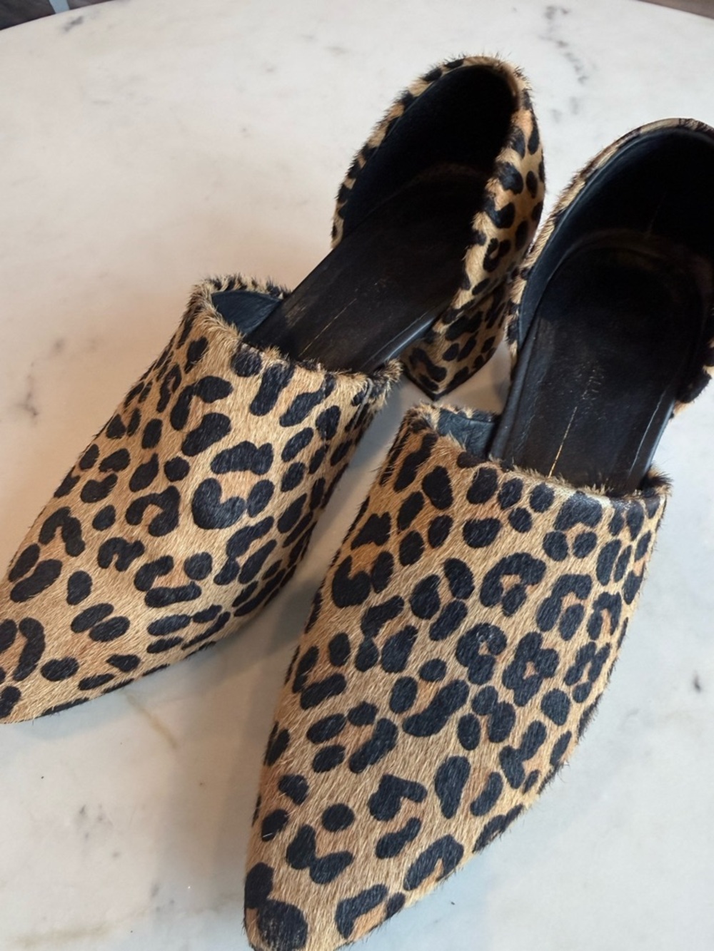 Intentionally Blank - Leopard Print Pointed Toe D'Orsay pumps